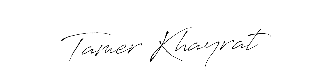 It looks lik you need a new signature style for name Tamer Khayrat. Design unique handwritten (Antro_Vectra) signature with our free signature maker in just a few clicks. Tamer Khayrat signature style 6 images and pictures png