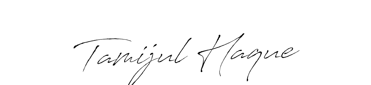 Create a beautiful signature design for name Tamijul Haque. With this signature (Antro_Vectra) fonts, you can make a handwritten signature for free. Tamijul Haque signature style 6 images and pictures png