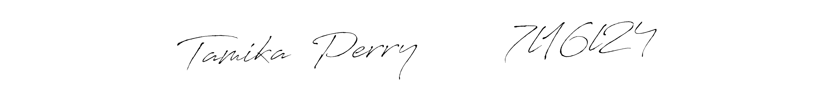 Tamika  Perry        7l16l24 stylish signature style. Best Handwritten Sign (Antro_Vectra) for my name. Handwritten Signature Collection Ideas for my name Tamika  Perry        7l16l24. Tamika  Perry        7l16l24 signature style 6 images and pictures png