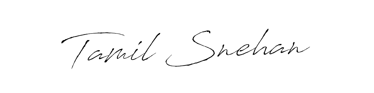 Use a signature maker to create a handwritten signature online. With this signature software, you can design (Antro_Vectra) your own signature for name Tamil Snehan. Tamil Snehan signature style 6 images and pictures png
