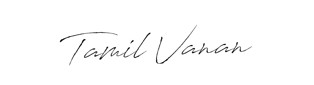 How to make Tamil Vanan signature? Antro_Vectra is a professional autograph style. Create handwritten signature for Tamil Vanan name. Tamil Vanan signature style 6 images and pictures png