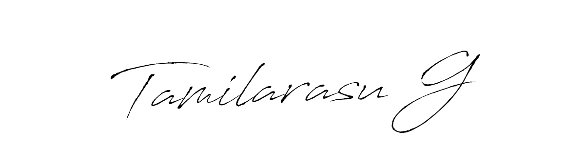The best way (Antro_Vectra) to make a short signature is to pick only two or three words in your name. The name Tamilarasu G include a total of six letters. For converting this name. Tamilarasu G signature style 6 images and pictures png