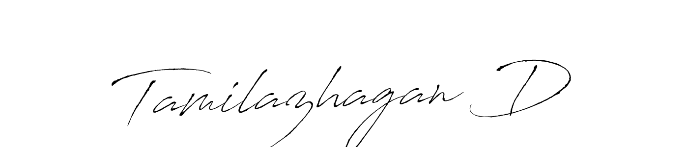 The best way (Antro_Vectra) to make a short signature is to pick only two or three words in your name. The name Tamilazhagan D include a total of six letters. For converting this name. Tamilazhagan D signature style 6 images and pictures png