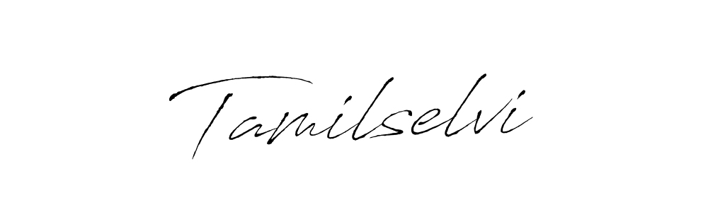 How to make Tamilselvi signature? Antro_Vectra is a professional autograph style. Create handwritten signature for Tamilselvi name. Tamilselvi signature style 6 images and pictures png