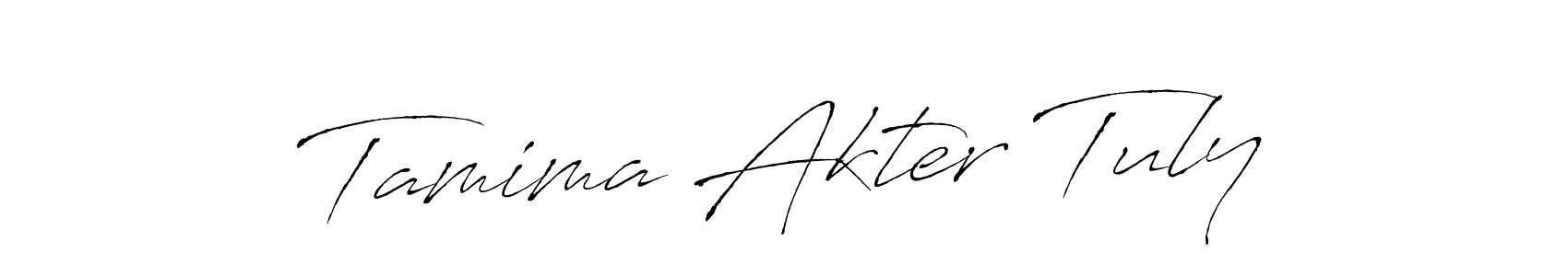 Make a beautiful signature design for name Tamima Akter Tuly. Use this online signature maker to create a handwritten signature for free. Tamima Akter Tuly signature style 6 images and pictures png
