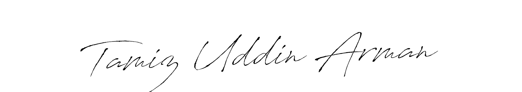 How to make Tamiz Uddin Arman name signature. Use Antro_Vectra style for creating short signs online. This is the latest handwritten sign. Tamiz Uddin Arman signature style 6 images and pictures png