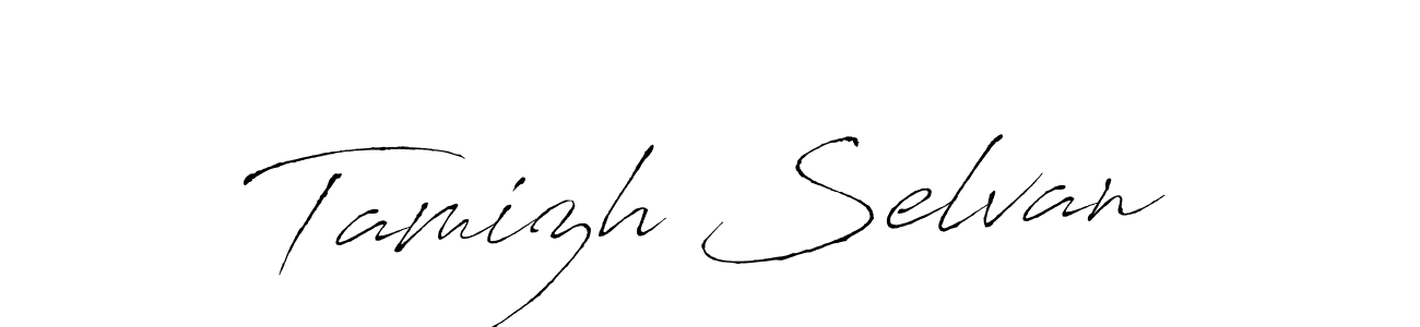 How to make Tamizh Selvan name signature. Use Antro_Vectra style for creating short signs online. This is the latest handwritten sign. Tamizh Selvan signature style 6 images and pictures png