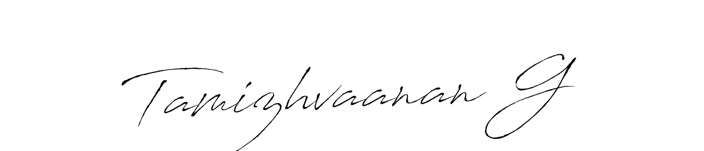 Use a signature maker to create a handwritten signature online. With this signature software, you can design (Antro_Vectra) your own signature for name Tamizhvaanan G. Tamizhvaanan G signature style 6 images and pictures png