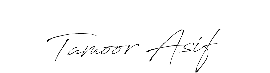 Create a beautiful signature design for name Tamoor Asif. With this signature (Antro_Vectra) fonts, you can make a handwritten signature for free. Tamoor Asif signature style 6 images and pictures png