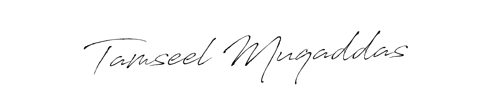 Similarly Antro_Vectra is the best handwritten signature design. Signature creator online .You can use it as an online autograph creator for name Tamseel Muqaddas. Tamseel Muqaddas signature style 6 images and pictures png