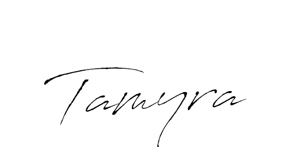 Use a signature maker to create a handwritten signature online. With this signature software, you can design (Antro_Vectra) your own signature for name Tamyra. Tamyra signature style 6 images and pictures png