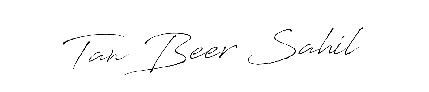 Create a beautiful signature design for name Tan Beer Sahil. With this signature (Antro_Vectra) fonts, you can make a handwritten signature for free. Tan Beer Sahil signature style 6 images and pictures png