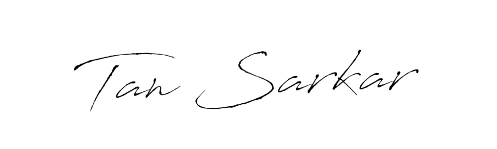 Create a beautiful signature design for name Tan Sarkar. With this signature (Antro_Vectra) fonts, you can make a handwritten signature for free. Tan Sarkar signature style 6 images and pictures png