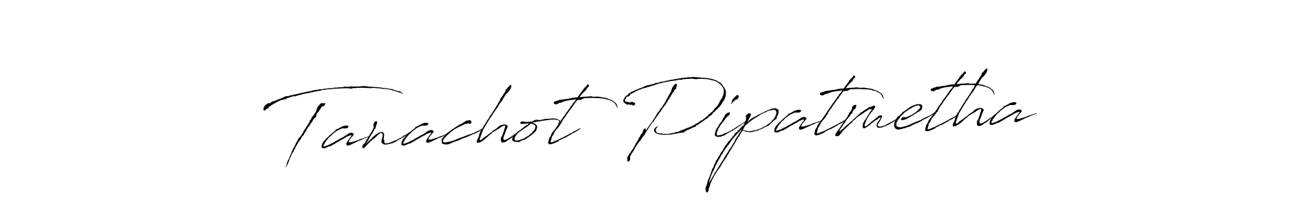 The best way (Antro_Vectra) to make a short signature is to pick only two or three words in your name. The name Tanachot Pipatmetha include a total of six letters. For converting this name. Tanachot Pipatmetha signature style 6 images and pictures png