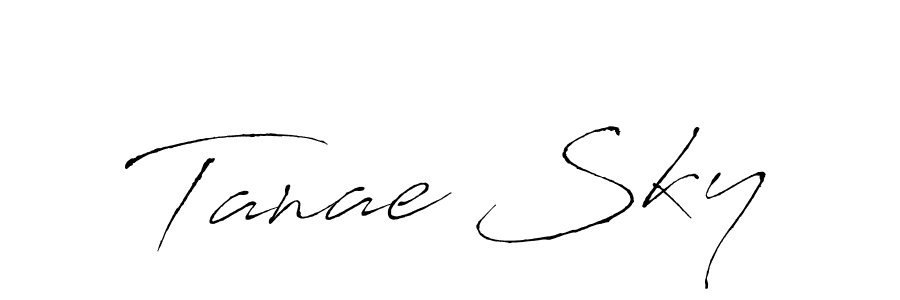 Make a beautiful signature design for name Tanae Sky. With this signature (Antro_Vectra) style, you can create a handwritten signature for free. Tanae Sky signature style 6 images and pictures png