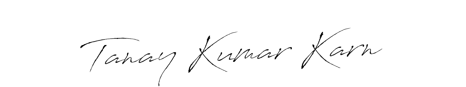 You should practise on your own different ways (Antro_Vectra) to write your name (Tanay Kumar Karn) in signature. don't let someone else do it for you. Tanay Kumar Karn signature style 6 images and pictures png