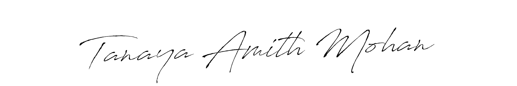 Create a beautiful signature design for name Tanaya Amith Mohan. With this signature (Antro_Vectra) fonts, you can make a handwritten signature for free. Tanaya Amith Mohan signature style 6 images and pictures png