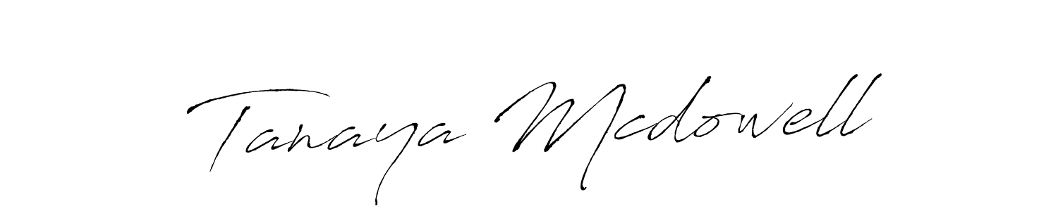 Tanaya Mcdowell stylish signature style. Best Handwritten Sign (Antro_Vectra) for my name. Handwritten Signature Collection Ideas for my name Tanaya Mcdowell. Tanaya Mcdowell signature style 6 images and pictures png