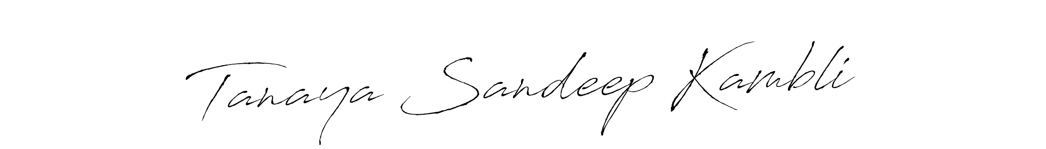 Create a beautiful signature design for name Tanaya Sandeep Kambli. With this signature (Antro_Vectra) fonts, you can make a handwritten signature for free. Tanaya Sandeep Kambli signature style 6 images and pictures png