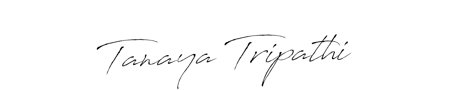 Design your own signature with our free online signature maker. With this signature software, you can create a handwritten (Antro_Vectra) signature for name Tanaya Tripathi. Tanaya Tripathi signature style 6 images and pictures png