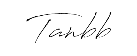 Looking for an artistic signature for Tanbb? The Antro_Vectra calligraphy style gives a sophisticated flow suitable for business cards and emails. Tanbb signature style 6 images and pictures png
