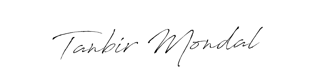 How to make Tanbir Mondal signature? Antro_Vectra is a professional autograph style. Create handwritten signature for Tanbir Mondal name. Tanbir Mondal signature style 6 images and pictures png