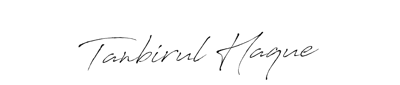 Design your own signature with our free online signature maker. With this signature software, you can create a handwritten (Antro_Vectra) signature for name Tanbirul Haque. Tanbirul Haque signature style 6 images and pictures png