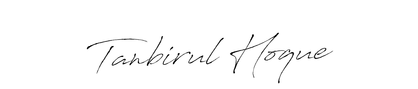 How to make Tanbirul Hoque name signature. Use Antro_Vectra style for creating short signs online. This is the latest handwritten sign. Tanbirul Hoque signature style 6 images and pictures png