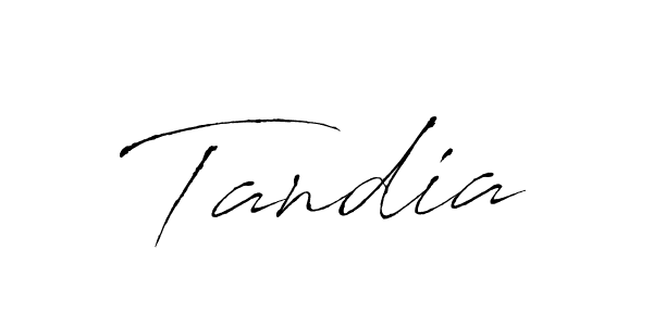 Use a signature maker to create a handwritten signature online. With this signature software, you can design (Antro_Vectra) your own signature for name Tandia. Tandia signature style 6 images and pictures png