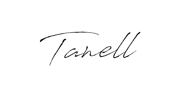 Use a signature maker to create a handwritten signature online. With this signature software, you can design (Antro_Vectra) your own signature for name Tanell. Tanell signature style 6 images and pictures png