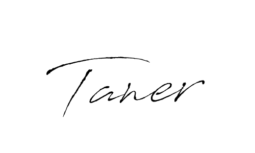 Make a beautiful signature design for name Taner. With this signature (Antro_Vectra) style, you can create a handwritten signature for free. Taner signature style 6 images and pictures png