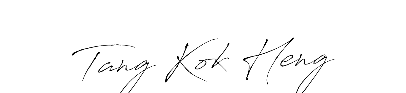 The best way (Antro_Vectra) to make a short signature is to pick only two or three words in your name. The name Tang Kok Heng include a total of six letters. For converting this name. Tang Kok Heng signature style 6 images and pictures png