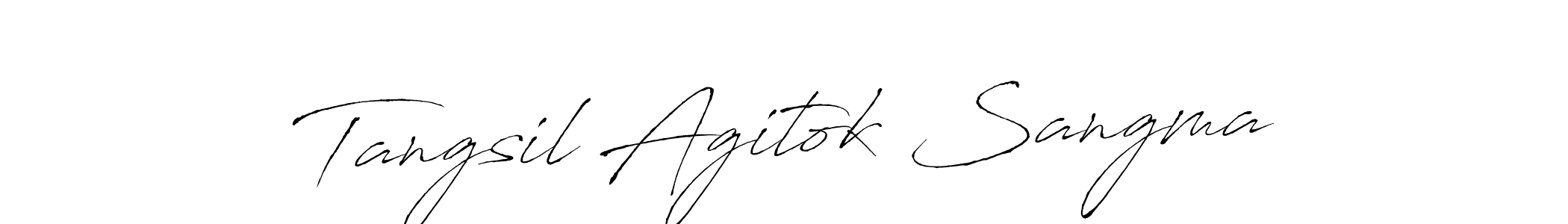You should practise on your own different ways (Antro_Vectra) to write your name (Tangsil Agitok Sangma) in signature. don't let someone else do it for you. Tangsil Agitok Sangma signature style 6 images and pictures png