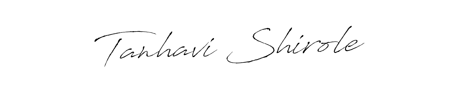 The best way (Antro_Vectra) to make a short signature is to pick only two or three words in your name. The name Tanhavi Shirole include a total of six letters. For converting this name. Tanhavi Shirole signature style 6 images and pictures png