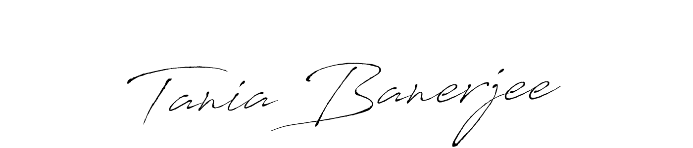 Antro_Vectra is a professional signature style that is perfect for those who want to add a touch of class to their signature. It is also a great choice for those who want to make their signature more unique. Get Tania Banerjee name to fancy signature for free. Tania Banerjee signature style 6 images and pictures png