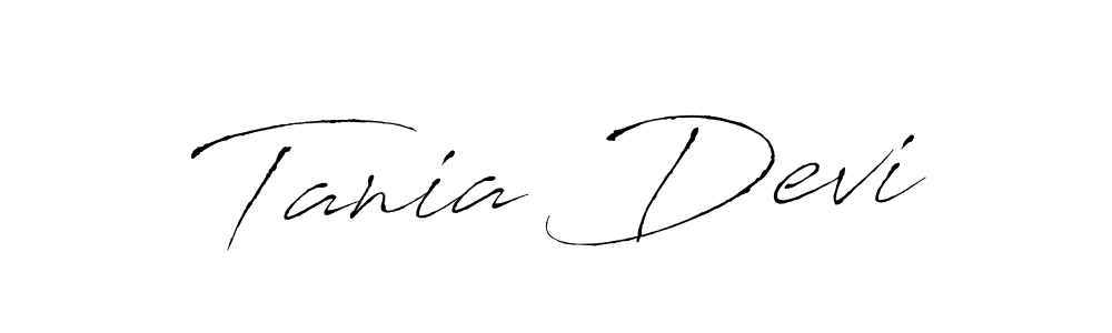 Use a signature maker to create a handwritten signature online. With this signature software, you can design (Antro_Vectra) your own signature for name Tania Devi. Tania Devi signature style 6 images and pictures png