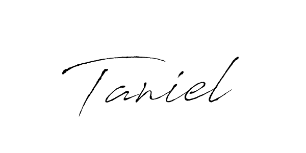 Once you've used our free online signature maker to create your best signature Antro_Vectra style, it's time to enjoy all of the benefits that Taniel name signing documents. Taniel signature style 6 images and pictures png