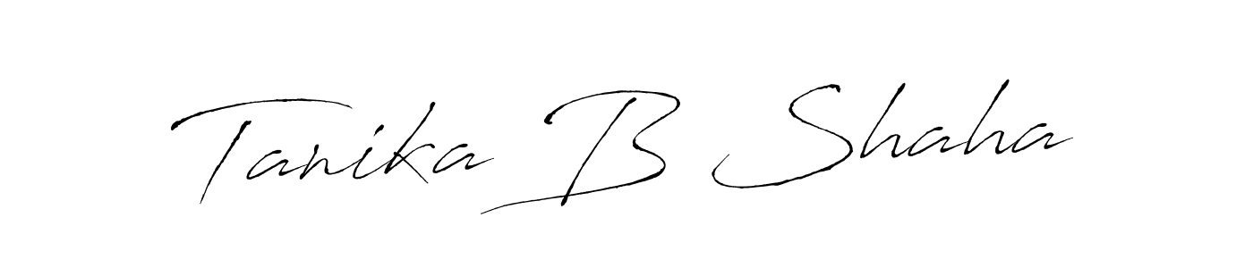 Also You can easily find your signature by using the search form. We will create Tanika B Shaha name handwritten signature images for you free of cost using Antro_Vectra sign style. Tanika B Shaha signature style 6 images and pictures png