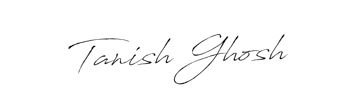How to make Tanish Ghosh name signature. Use Antro_Vectra style for creating short signs online. This is the latest handwritten sign. Tanish Ghosh signature style 6 images and pictures png