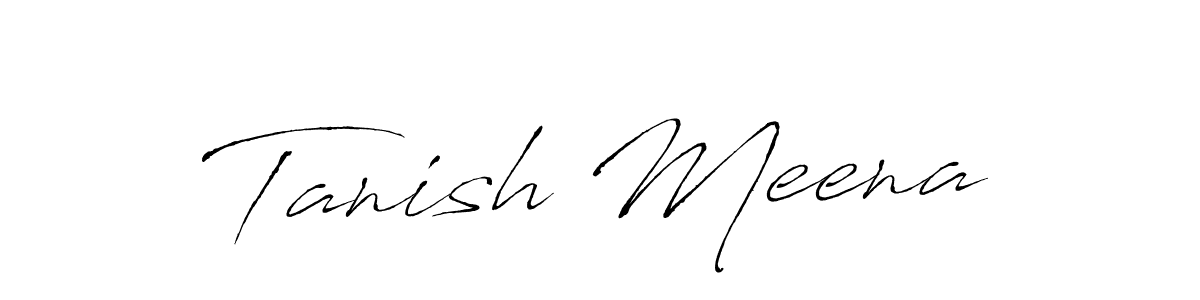 This is the best signature style for the Tanish Meena name. Also you like these signature font (Antro_Vectra). Mix name signature. Tanish Meena signature style 6 images and pictures png