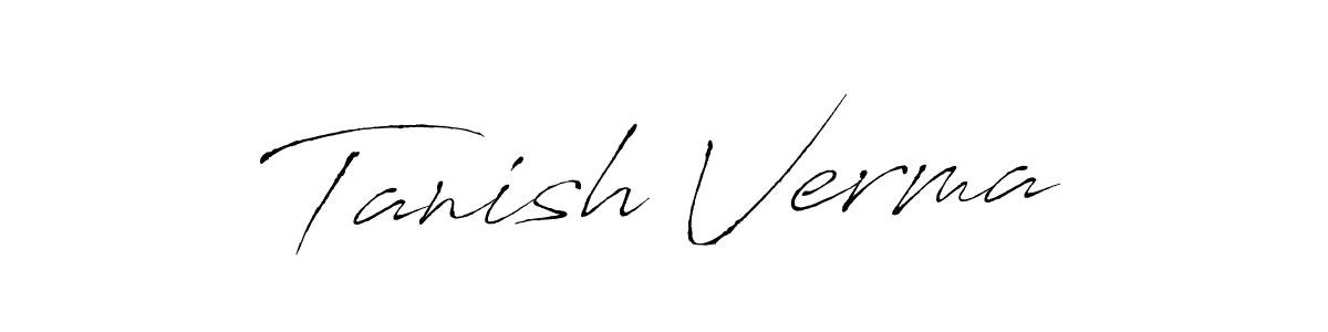Antro_Vectra is a professional signature style that is perfect for those who want to add a touch of class to their signature. It is also a great choice for those who want to make their signature more unique. Get Tanish Verma name to fancy signature for free. Tanish Verma signature style 6 images and pictures png