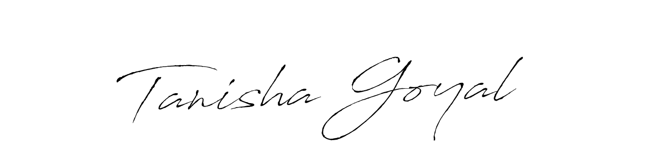 Create a beautiful signature design for name Tanisha Goyal. With this signature (Antro_Vectra) fonts, you can make a handwritten signature for free. Tanisha Goyal signature style 6 images and pictures png