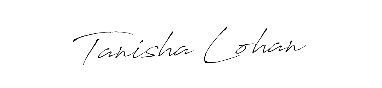 How to make Tanisha Lohan name signature. Use Antro_Vectra style for creating short signs online. This is the latest handwritten sign. Tanisha Lohan signature style 6 images and pictures png