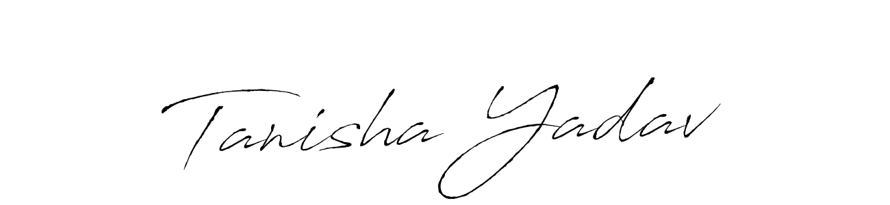 Design your own signature with our free online signature maker. With this signature software, you can create a handwritten (Antro_Vectra) signature for name Tanisha Yadav. Tanisha Yadav signature style 6 images and pictures png