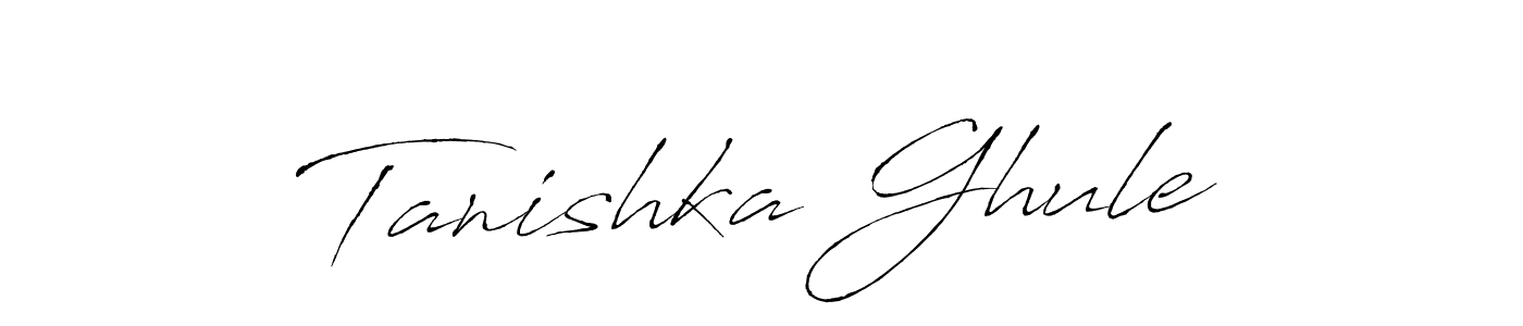 Design your own signature with our free online signature maker. With this signature software, you can create a handwritten (Antro_Vectra) signature for name Tanishka Ghule. Tanishka Ghule signature style 6 images and pictures png