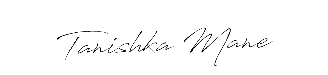 The best way (Antro_Vectra) to make a short signature is to pick only two or three words in your name. The name Tanishka Mane include a total of six letters. For converting this name. Tanishka Mane signature style 6 images and pictures png