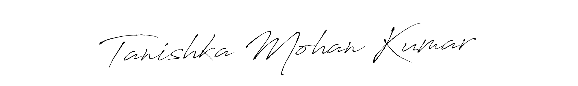 Similarly Antro_Vectra is the best handwritten signature design. Signature creator online .You can use it as an online autograph creator for name Tanishka Mohan Kumar. Tanishka Mohan Kumar signature style 6 images and pictures png