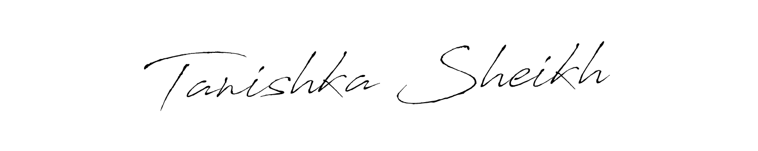 You should practise on your own different ways (Antro_Vectra) to write your name (Tanishka Sheikh) in signature. don't let someone else do it for you. Tanishka Sheikh signature style 6 images and pictures png