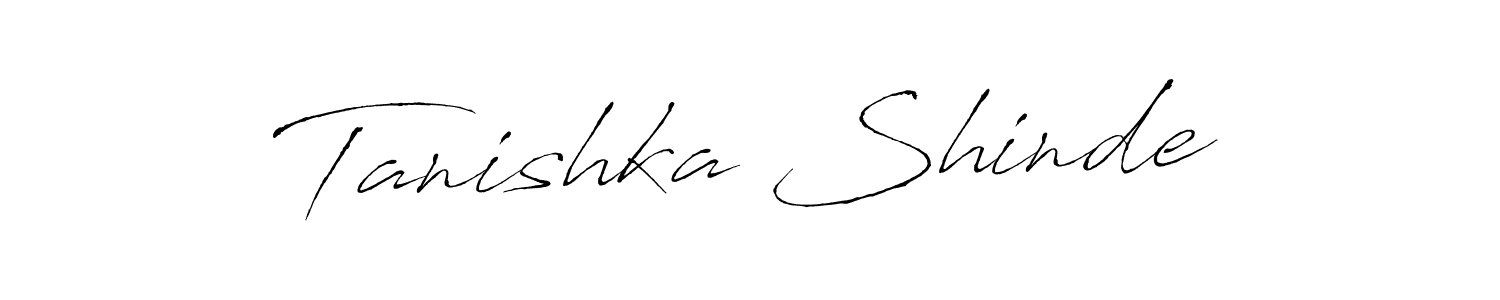 The best way (Antro_Vectra) to make a short signature is to pick only two or three words in your name. The name Tanishka Shinde include a total of six letters. For converting this name. Tanishka Shinde signature style 6 images and pictures png