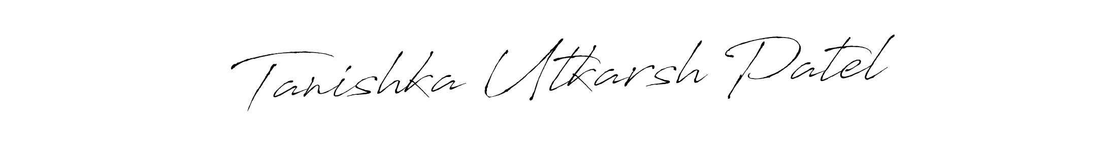How to make Tanishka Utkarsh Patel signature? Antro_Vectra is a professional autograph style. Create handwritten signature for Tanishka Utkarsh Patel name. Tanishka Utkarsh Patel signature style 6 images and pictures png